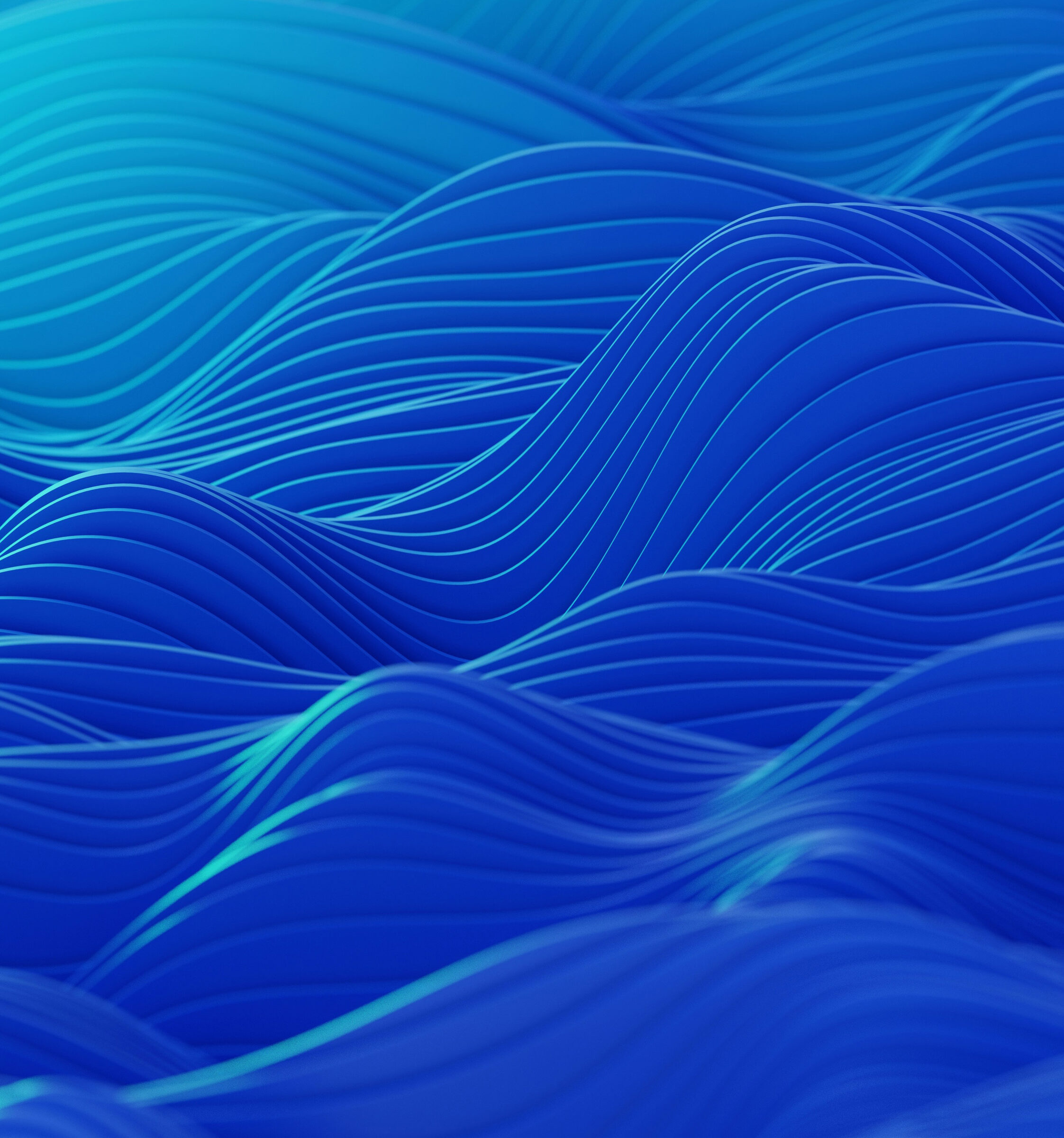 Flowing cobalt wave illustration